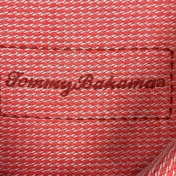 Tommy Bahama Mens L Short Sleeve Silk Shirt Pink Relaxed Fit Pocket 100% Silk - Picture 8 of 12